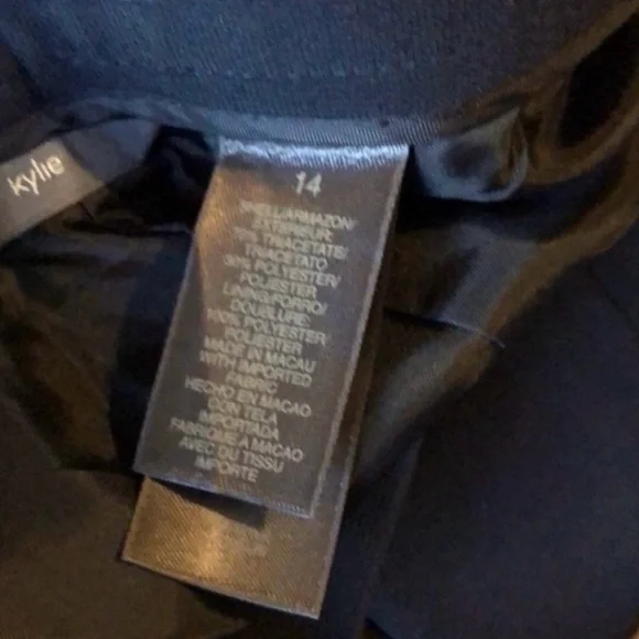 New Liz Claiborne Kylie Black Straight Leg Dress Pants Trousers Women’s Size 14 - Picture 12 of 13